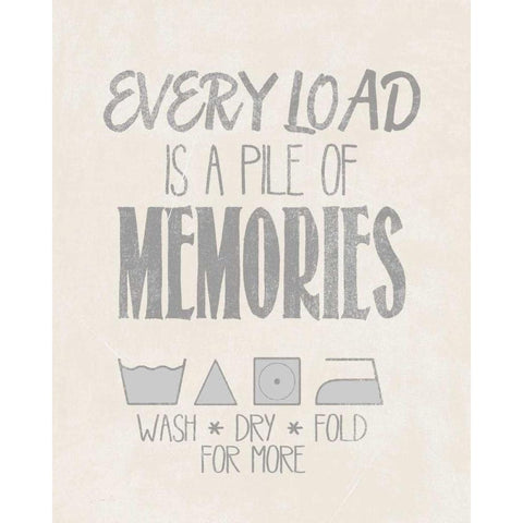 A Pile of Memories White Modern Wood Framed Art Print by Moulton, Jo