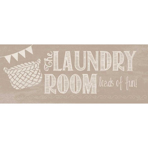 Laundry Room Black Modern Wood Framed Art Print with Double Matting by Moulton, Jo