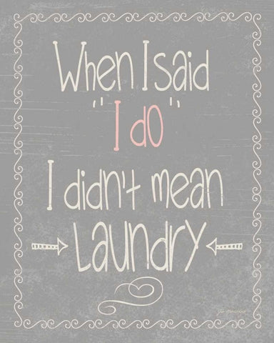 I Do White Modern Wood Framed Art Print with Double Matting by Moulton, Jo