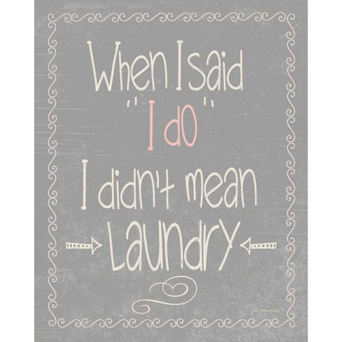 I Do Black Modern Wood Framed Art Print by Moulton, Jo