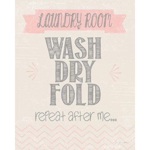 Repeat After Me White Modern Wood Framed Art Print by Moulton, Jo