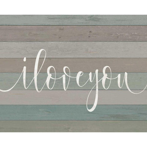 Rustic I Love You Script Gold Ornate Wood Framed Art Print with Double Matting by Moulton, Jo