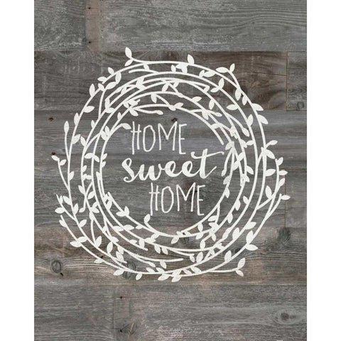 Rustic Home Sweet Home Black Modern Wood Framed Art Print by Moulton, Jo
