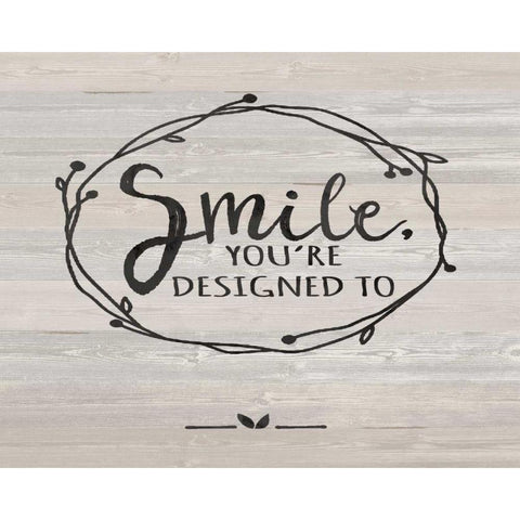 Smile Black Modern Wood Framed Art Print with Double Matting by Moulton, Jo