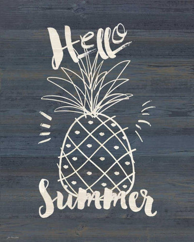 Hello Sumer Black Ornate Wood Framed Art Print with Double Matting by Moulton, Jo