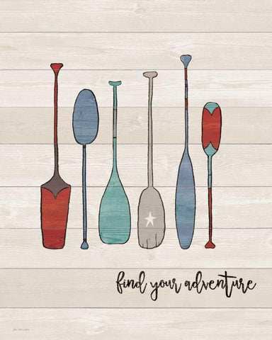 Find Your Adventure White Modern Wood Framed Art Print with Double Matting by Moulton, Jo