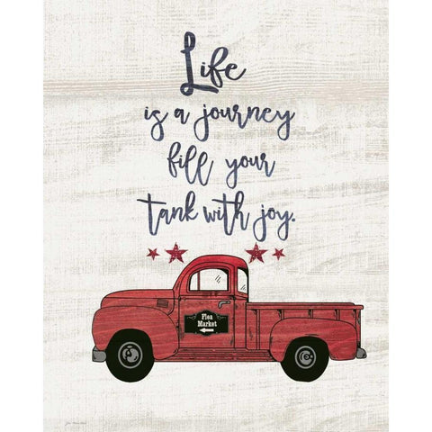 Life is a Journey Gold Ornate Wood Framed Art Print with Double Matting by Moulton, Jo