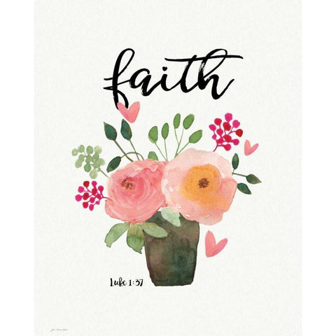Faith Black Modern Wood Framed Art Print by Moulton, Jo
