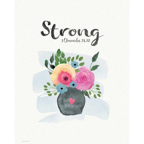 Strong Black Modern Wood Framed Art Print with Double Matting by Moulton, Jo