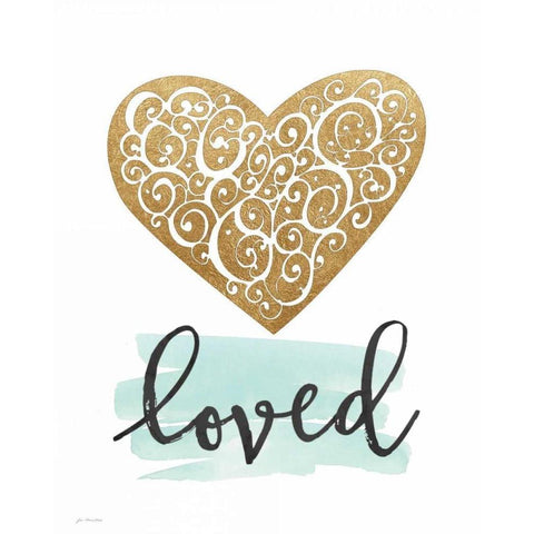Love Heart White Modern Wood Framed Art Print by Moulton, Jo