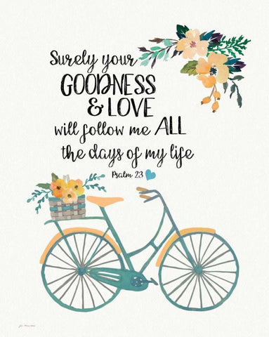 Goodness and Love White Modern Wood Framed Art Print with Double Matting by Moulton, Jo