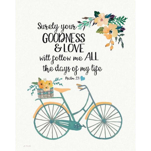 Goodness and Love White Modern Wood Framed Art Print by Moulton, Jo