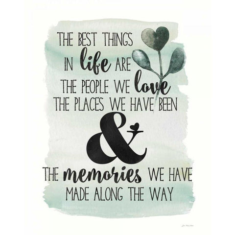 Life, Love, Memories White Modern Wood Framed Art Print by Moulton, Jo
