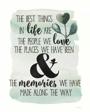 Life, Love, Memories White Modern Wood Framed Art Print with Double Matting by Moulton, Jo