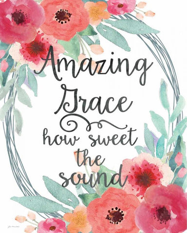 Amazing Grace White Modern Wood Framed Art Print with Double Matting by Moulton, Jo