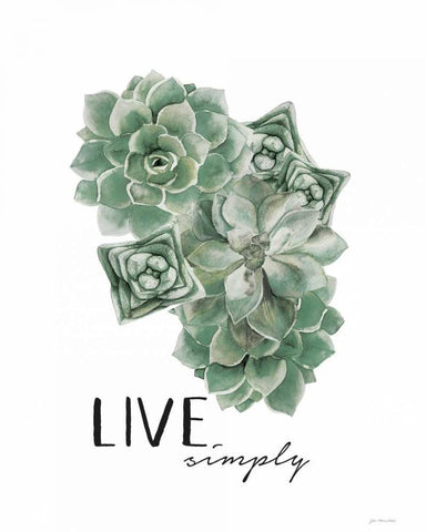 Live Simply Black Ornate Wood Framed Art Print with Double Matting by Moulton, Jo