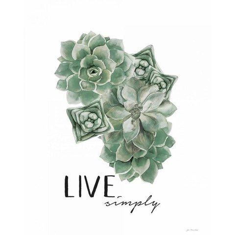 Live Simply Gold Ornate Wood Framed Art Print with Double Matting by Moulton, Jo