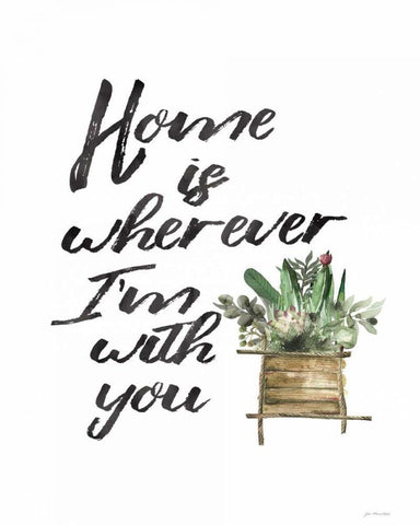 Home with You Black Ornate Wood Framed Art Print with Double Matting by Moulton, Jo