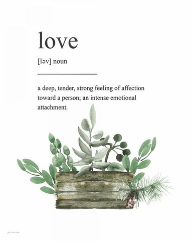 Love Definition Black Ornate Wood Framed Art Print with Double Matting by Moulton, Jo