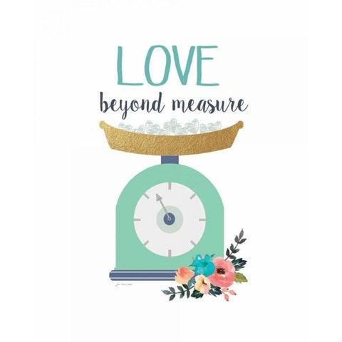 Love Beyond Measure Black Modern Wood Framed Art Print with Double Matting by Moulton, Jo