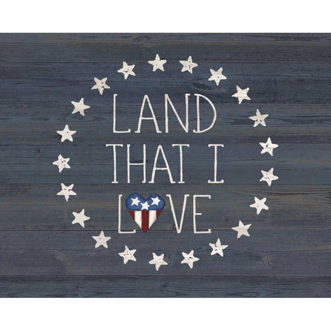 Land I Love Black Modern Wood Framed Art Print with Double Matting by Moulton, Jo