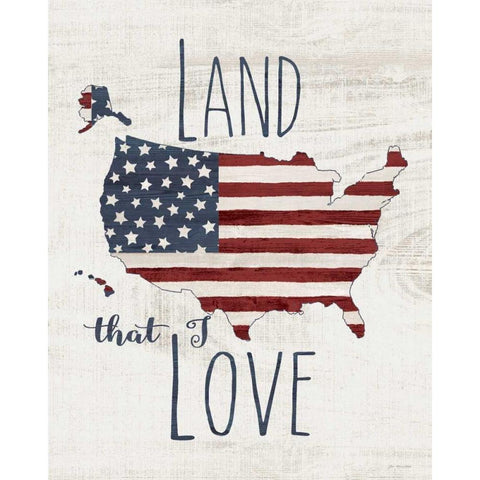 Land I Love Black Modern Wood Framed Art Print by Moulton, Jo