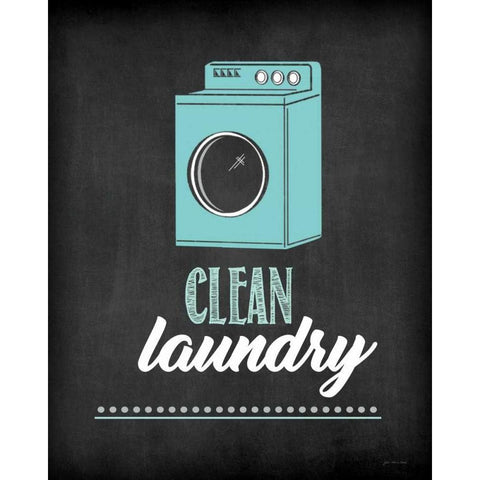 Clean Laundry Black Modern Wood Framed Art Print by Moulton, Jo