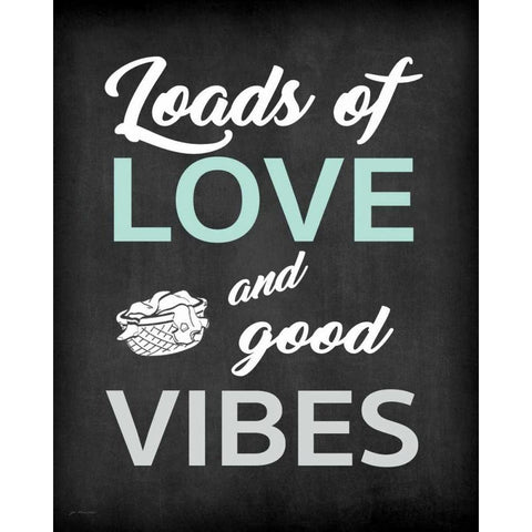 Loads of Love Black Modern Wood Framed Art Print by Moulton, Jo