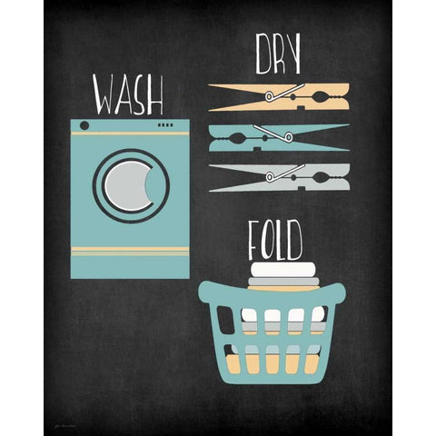 Wash, Dry, Fold Gold Ornate Wood Framed Art Print with Double Matting by Moulton, Jo