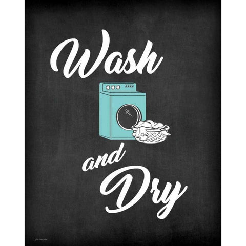 Wash and Dry Black Modern Wood Framed Art Print by Moulton, Jo