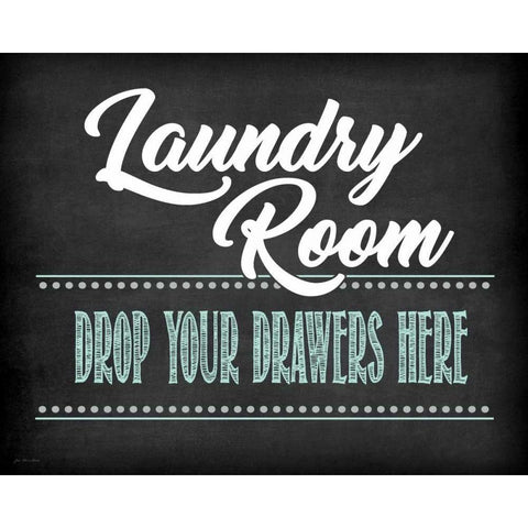 Drop Your Drawers Black Modern Wood Framed Art Print by Moulton, Jo