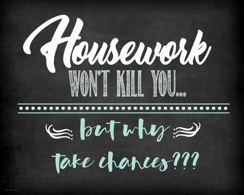 Housework Black Ornate Wood Framed Art Print with Double Matting by Moulton, Jo