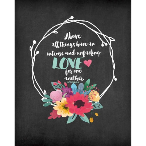 Unfailing Love White Modern Wood Framed Art Print by Moulton, Jo