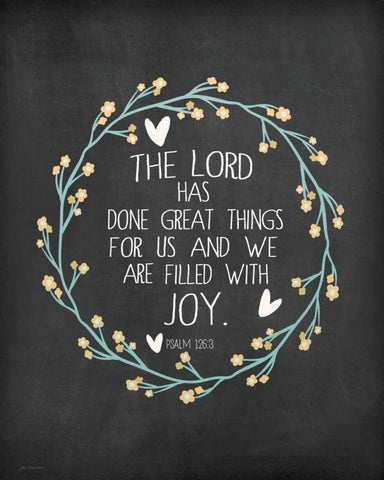 Filled with Joy Black Ornate Wood Framed Art Print with Double Matting by Moulton, Jo