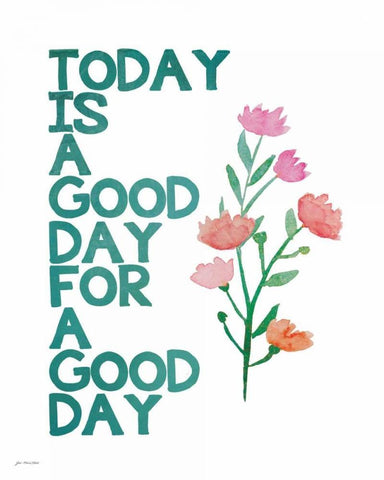 A Good Day Black Ornate Wood Framed Art Print with Double Matting by Moulton, Jo