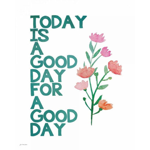 A Good Day Gold Ornate Wood Framed Art Print with Double Matting by Moulton, Jo