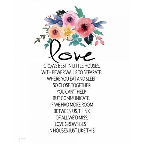 Little Houses Black Modern Wood Framed Art Print with Double Matting by Moulton, Jo