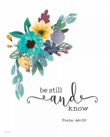 Be Still Black Ornate Wood Framed Art Print with Double Matting by Moulton, Jo