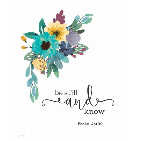 Be Still Gold Ornate Wood Framed Art Print with Double Matting by Moulton, Jo