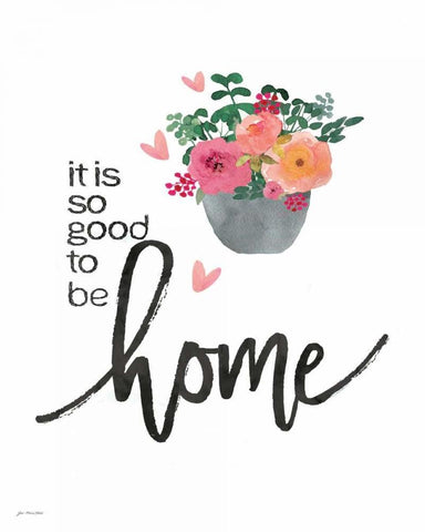 Home White Modern Wood Framed Art Print with Double Matting by Moulton, Jo