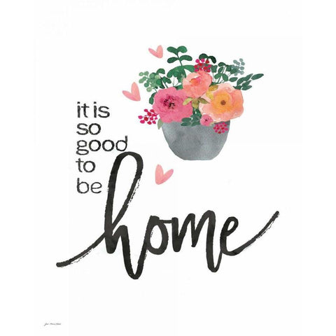 Home White Modern Wood Framed Art Print by Moulton, Jo