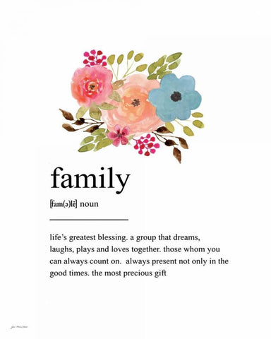 Family Definition Black Ornate Wood Framed Art Print with Double Matting by Moulton, Jo