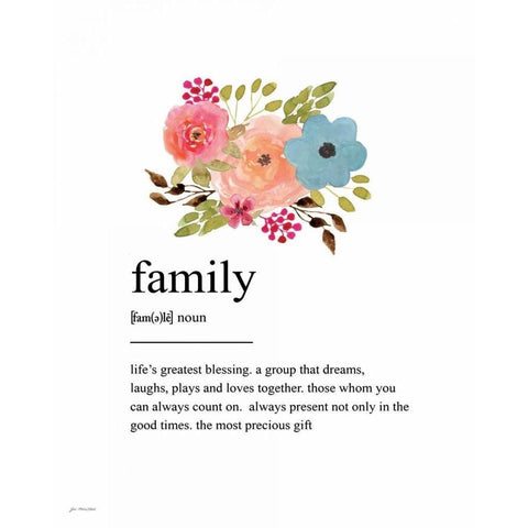 Family Definition Black Modern Wood Framed Art Print by Moulton, Jo
