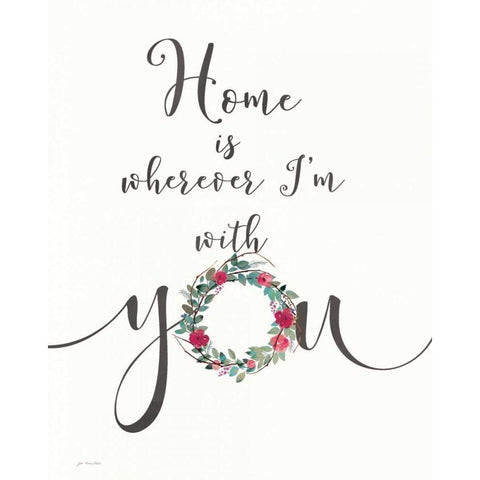 Home is With You Black Modern Wood Framed Art Print with Double Matting by Moulton, Jo
