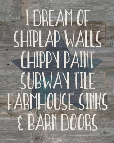 Farmhouse Dreams White Modern Wood Framed Art Print with Double Matting by Moulton, Jo