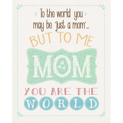 The World Mom Black Modern Wood Framed Art Print by Moulton, Jo