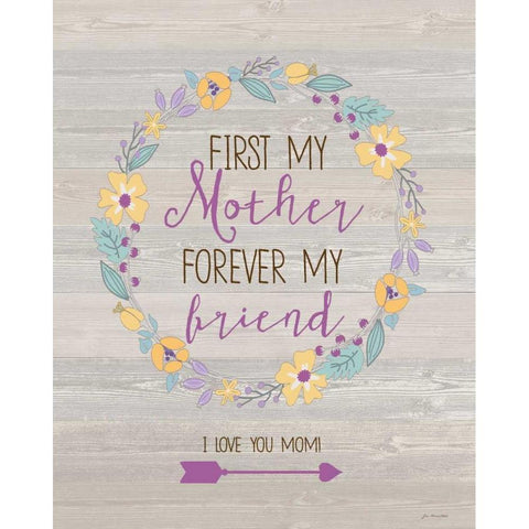 My Mother First White Modern Wood Framed Art Print by Moulton, Jo