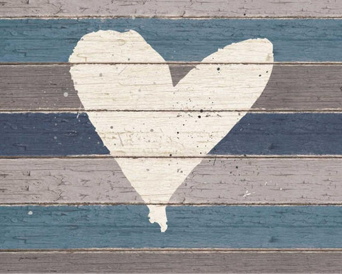 Country Heart Black Ornate Wood Framed Art Print with Double Matting by Moulton, Jo