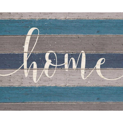 Home Script Black Modern Wood Framed Art Print with Double Matting by Moulton, Jo