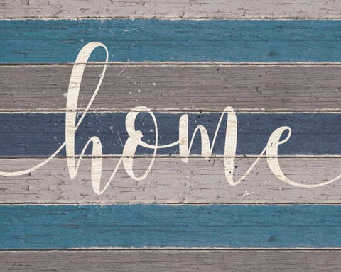 Home Script White Modern Wood Framed Art Print with Double Matting by Moulton, Jo